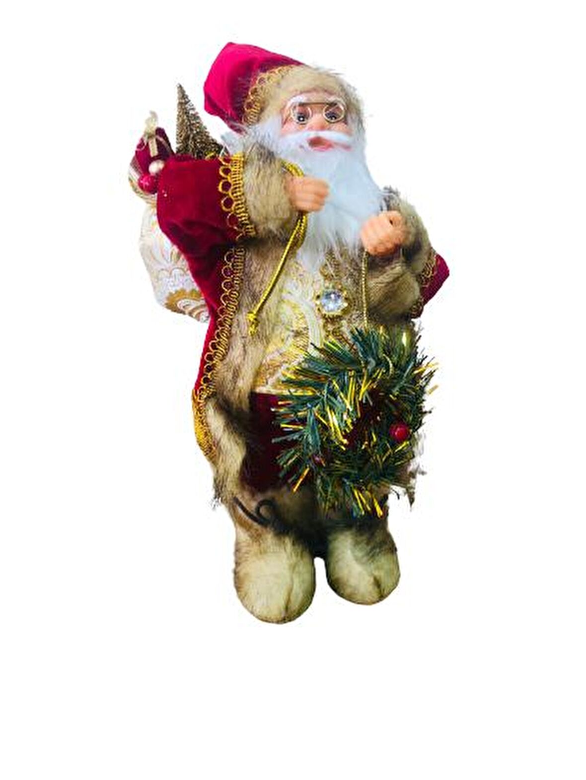 YILBAŞI FİGÜR NOEL BABA (KIRMIZI-GOLD) 30CM