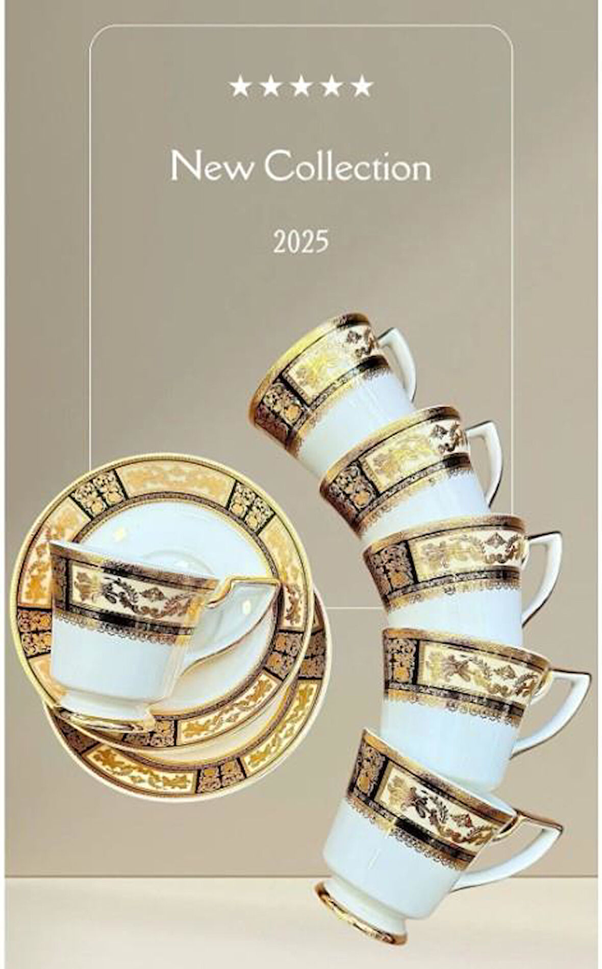 ROYKİNG 6 KİŞİLİK 12 PARÇA LİMİTED EDİTİON KAHVE FİNCAN TAKIMI KNG 004