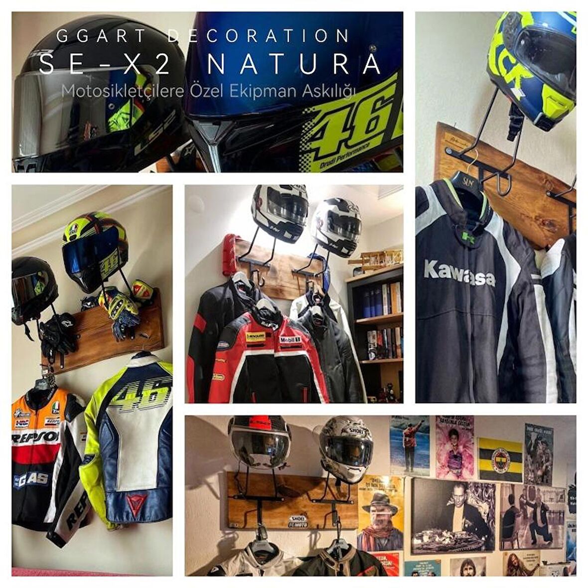 Motosiklet Kask Askısı, Motor Kask Askısı, Monero, Bering, Cappa, Salomon, Nero vb GG7