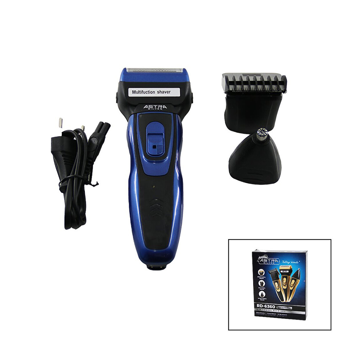 3In1 Kişisel Bakim Seti Saç Sakal Kesme - Sıfır Sakal - Kulak - Burun Tıraş Makinesi Rd-6360  Go5060Gok111569
