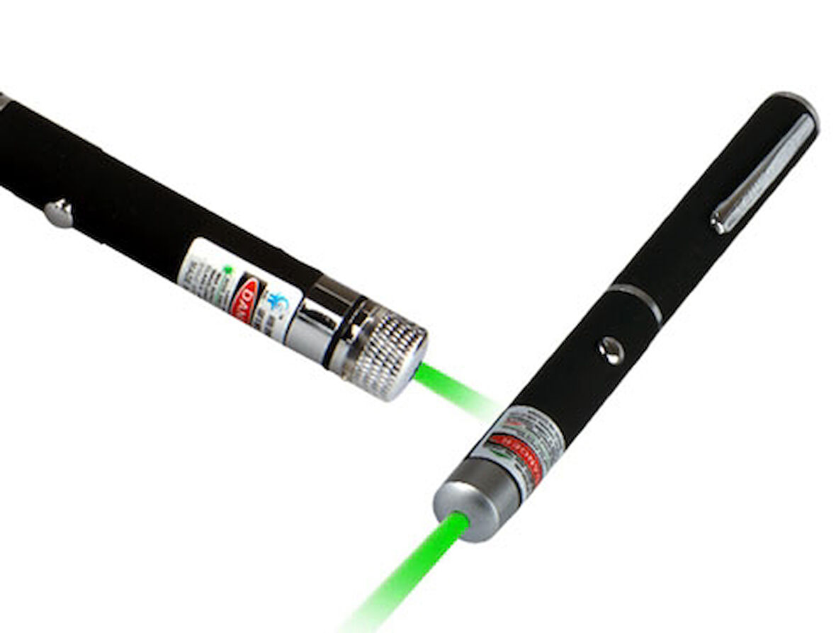 Yeşil Lazer Pointer 100 mW 15 Km Etkili (5 Başlıklı)  GO50608963740