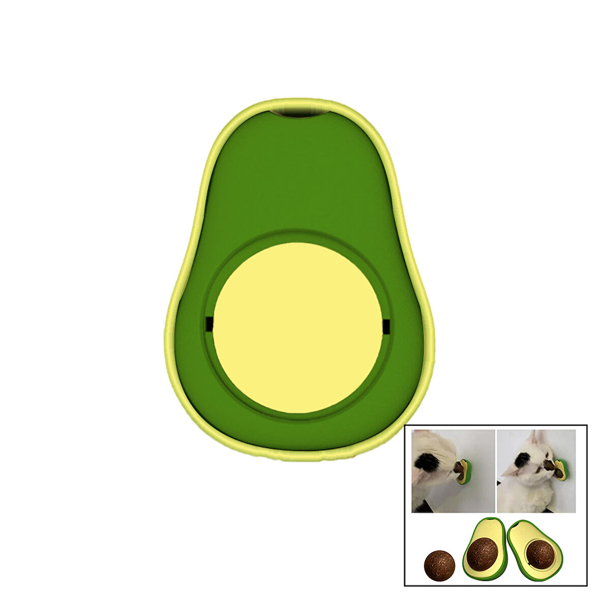 AVOCADO KEDİ NANESİ AVOKADO YAPIŞKANLI PLASTİK KUTULU PET SHOP  GO50601850570
