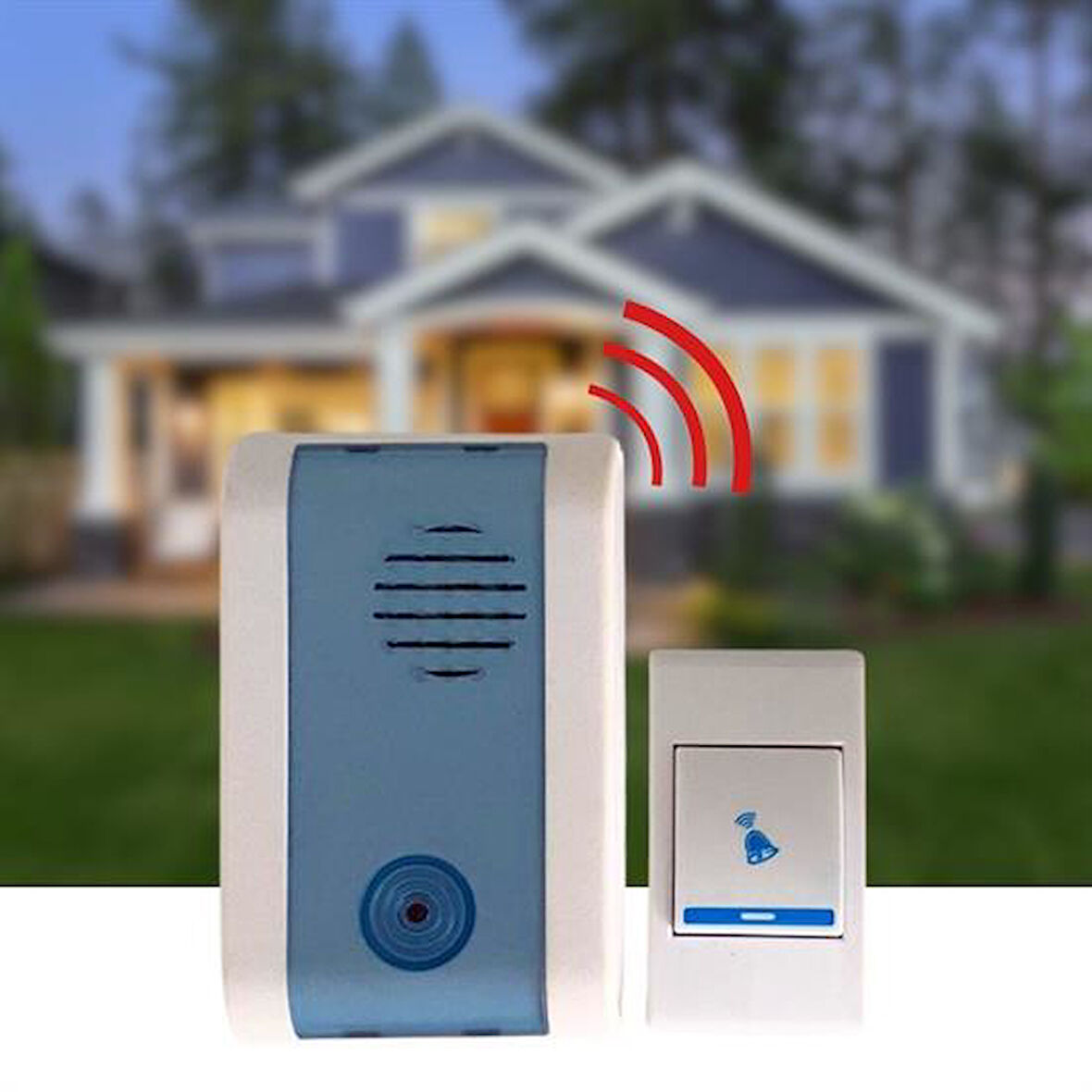 Wireless Bağlantılı Ev, Ofis, Daire veya Bahçe Kapıları İçin Kablosuz Kapı Zili  GO50607580670