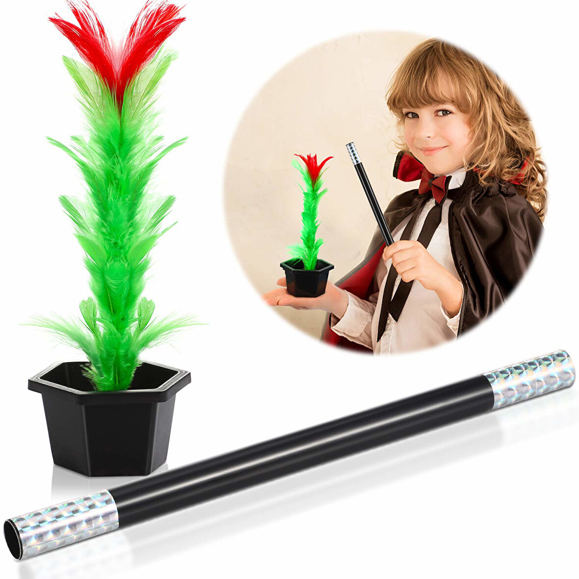 Çiçek Çıkaran Sihirli Çubuk Sihirli Çiçek Sihirbazlık Oyunu  GO506089Gosa4108
