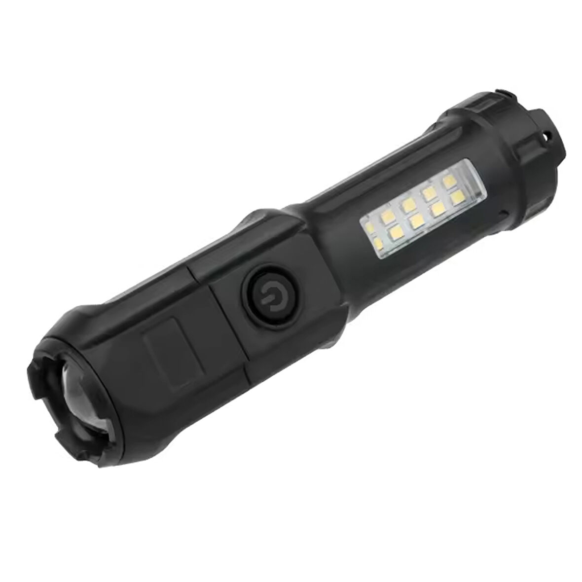 109-B ZOOMLU FLASH ÖZELLİKLİ SMD VE POWER LEDLİ ŞARJLI PLASTİK KASA EL FENERİ (POWERBANK ÖZELLİKLİ)  GO506089MT-25844