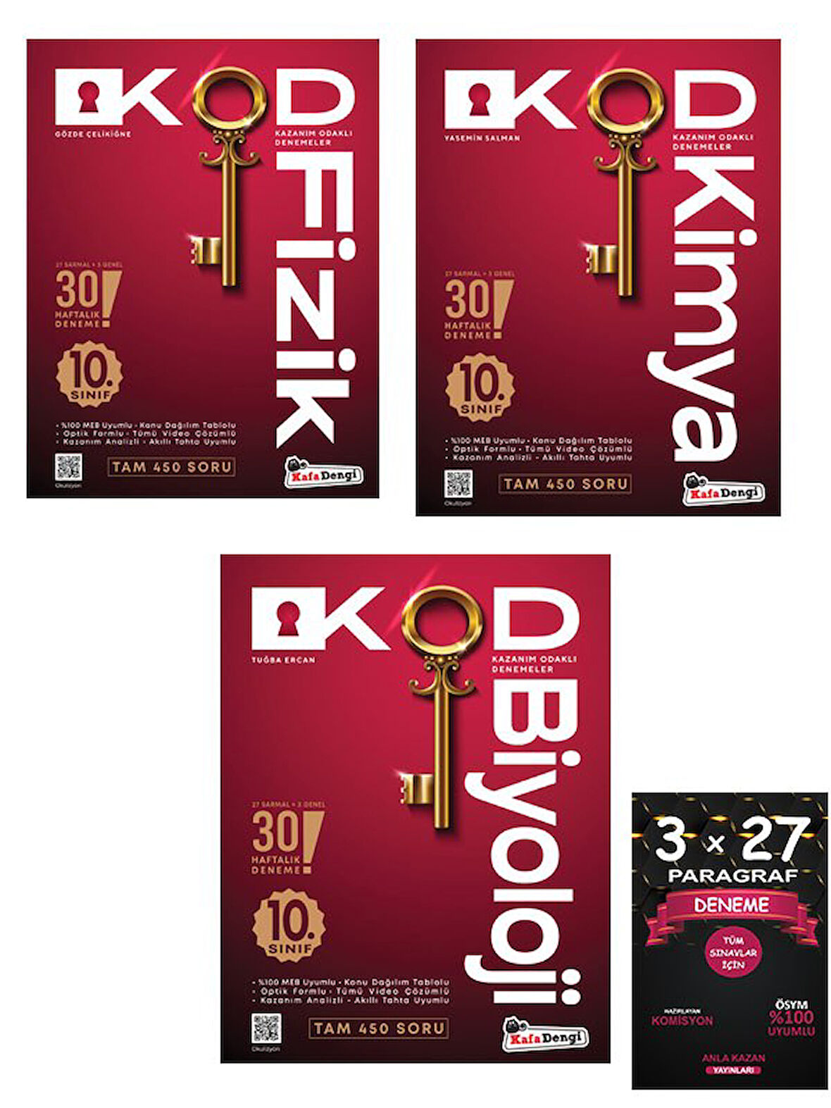 Kafadengi 10. Sınıf Fizik+Kimya +Biyoloji  KOD 30 Deneme