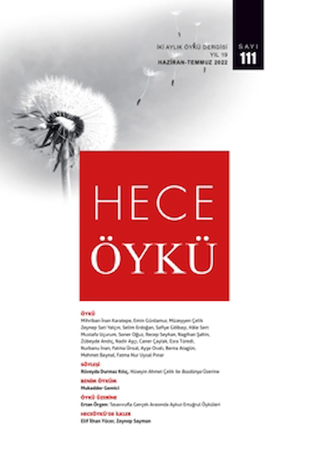 Hece Öykü Dergisi Sayı: 111 Haziran - Temmuz 2022