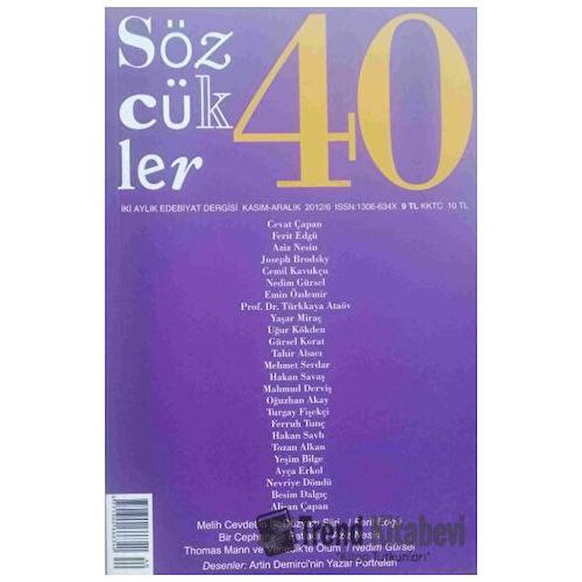 Sözcükler Dergisi Sayı: 40 Kasım - Aralık 2012