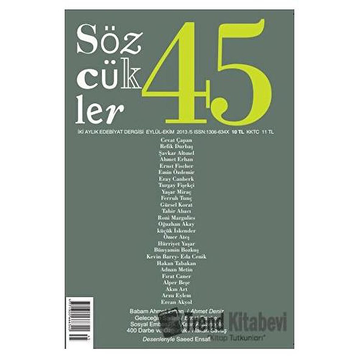 Sözcükler Dergisi Sayı: 45 Eylül - Ekim 2013