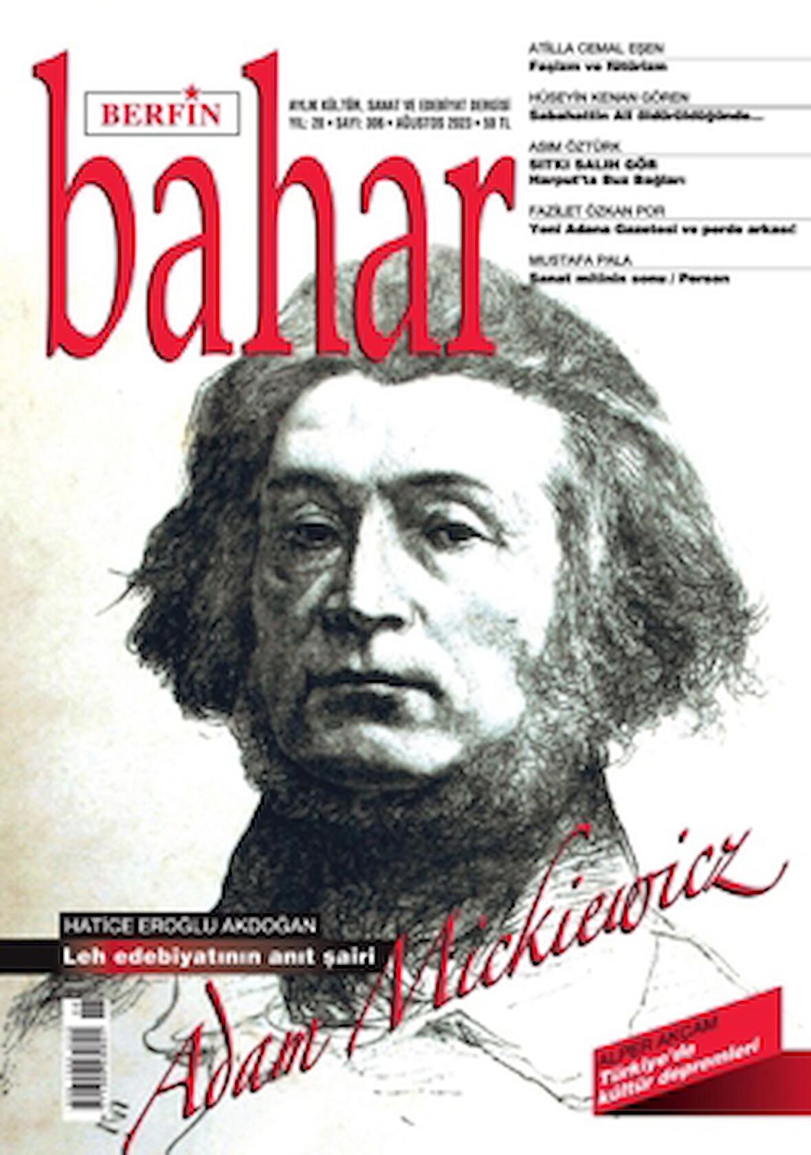 Berfin Bahar Aylık Kültür Sanat ve Edebiyat Dergisi Sayı: 306 Ağustos 2023