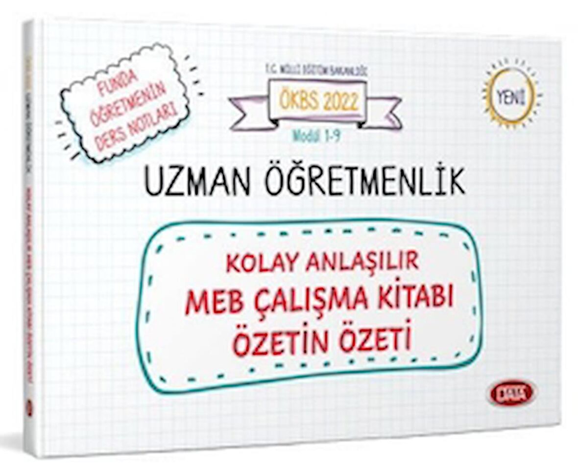 2022 ÖKBS Uzman Öğretmenlik Kolay Anlaşılır MEB Çalışma Kitabı Özetin Özeti