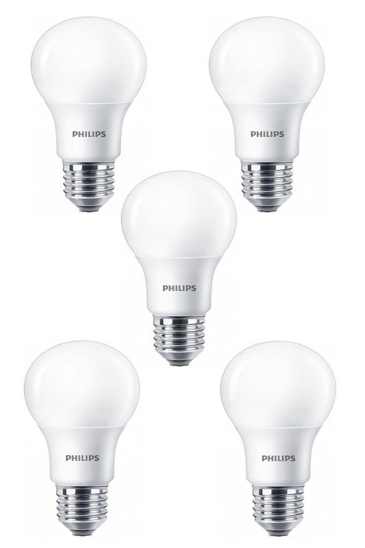 Philips 8W (60W) Led Ampul Sarı 2700K (5 Adet) Tasarruflu Lamba