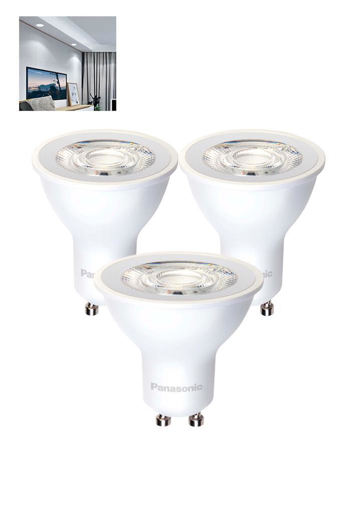 Panasonic 4W (50W) Led Spot Ampul Beyaz 6500K - 3 Adet Avize Çanak Lamba