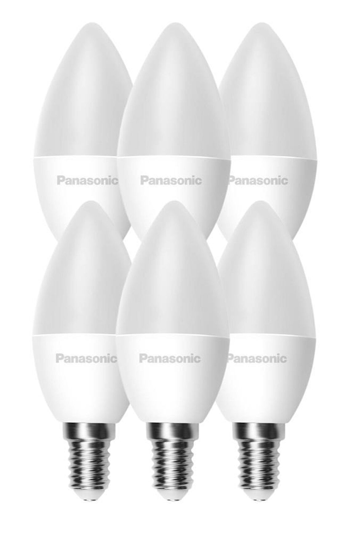 Panasonic 6,5W (50W) Led Mum Ampul Gün Işığı 4000K - E14 6 Adet Avize Lambası