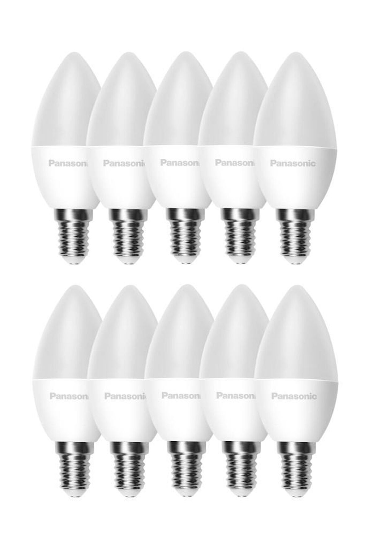 Panasonic 6,5W (50W) Led Mum Ampul Gün Işığı 4000K - E14 10 Adet Avize Lambası