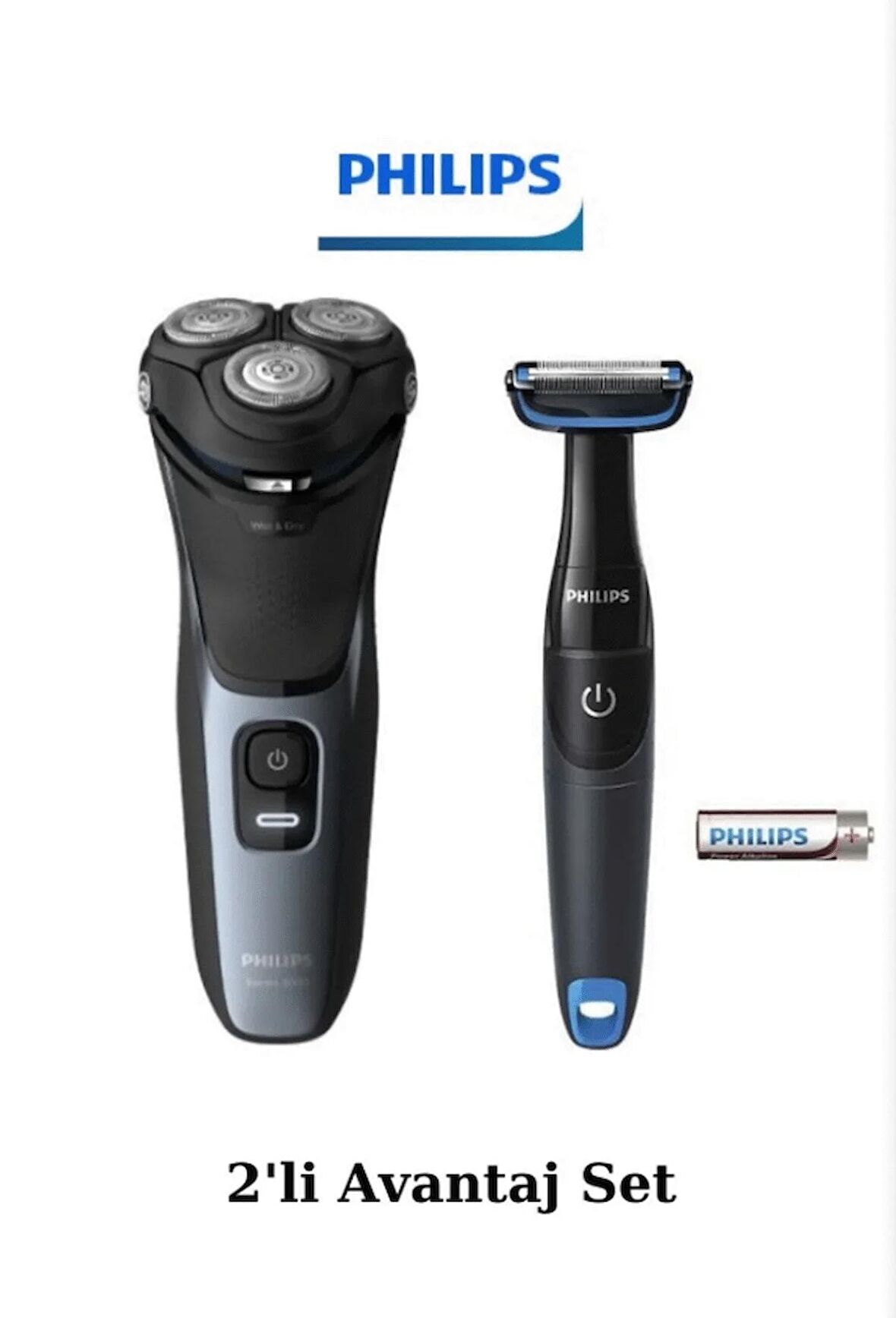 Philips S3133/51 Islak Kuru Sinek Kaydı Tıraş Makinesi - BG1024 Banyo Vücut Bakım Tıraş Makinesi Set
