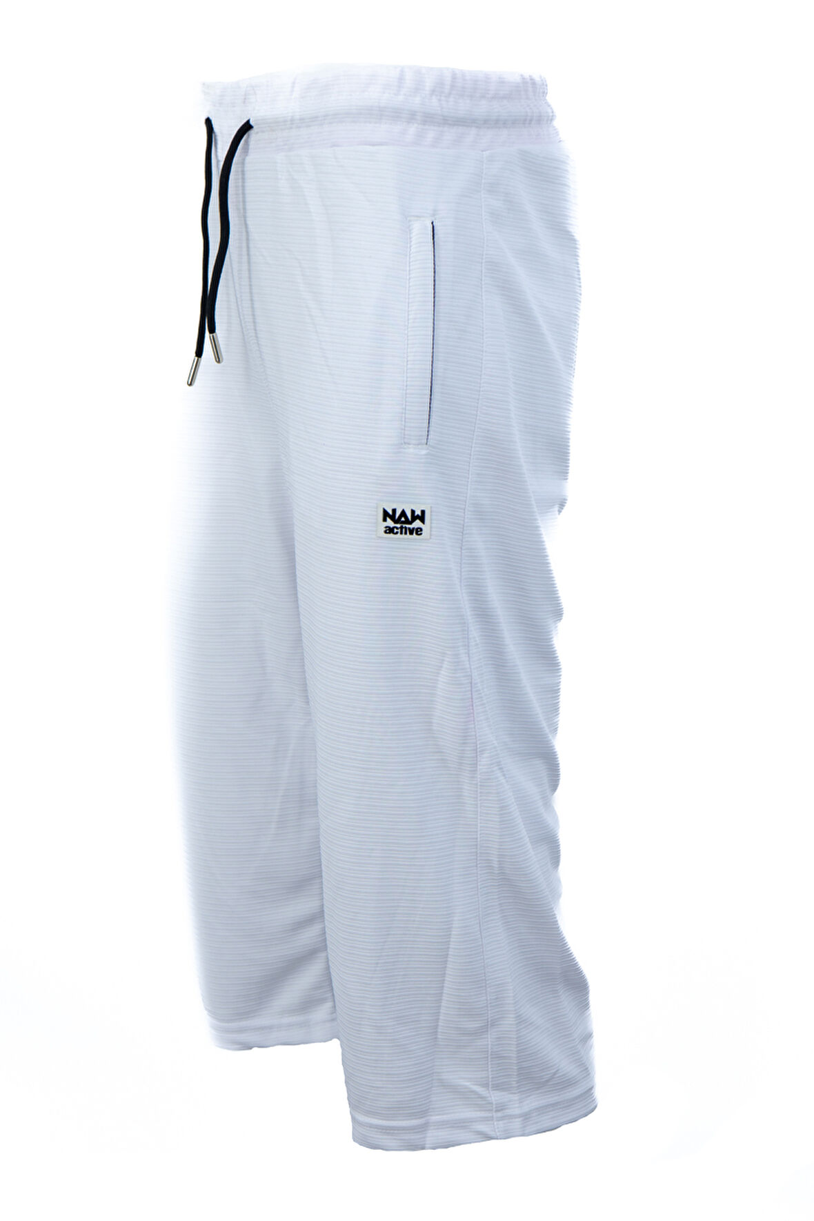 Oppland Erkek Kapri Beli Lastikli ve Bağcıklı Çift Cepli Otoban Kumaş Çizgili Dokulu Rahat Kesim