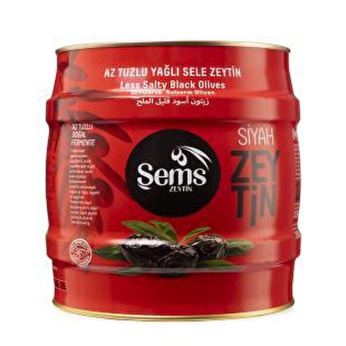 Şems Siyah Zeytin 2 Kg -291-320 Kalibre 