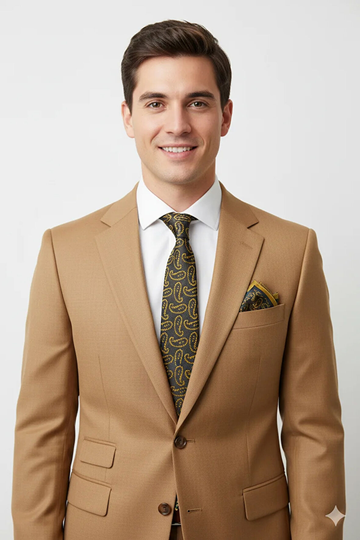 Oppland Erkek Kravat Klasik Mendilli Şık Kolay Şekil Alabilen Leke Tutmaz Mühür Model Geniş Tasarım