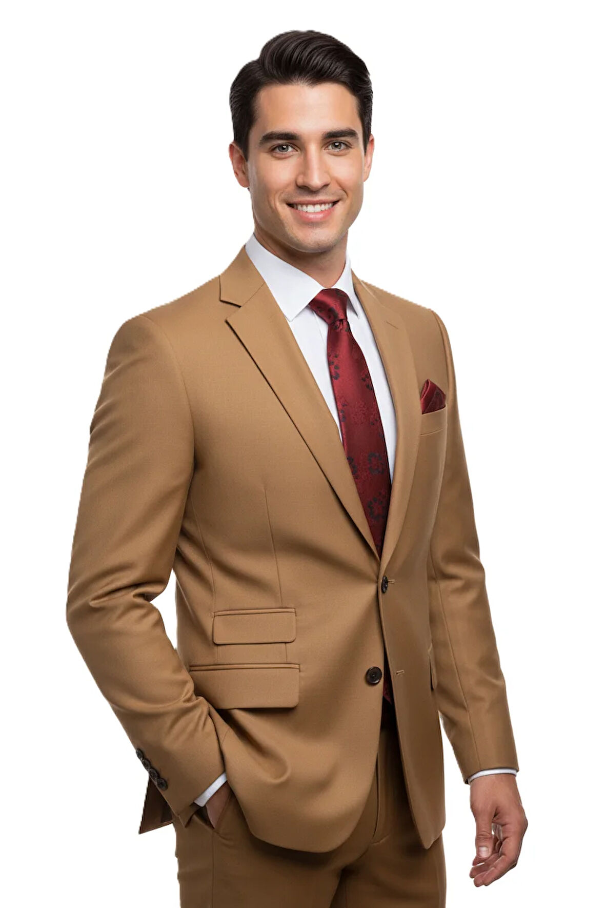 Oppland Erkek Kravat Klasik Mendilli Şık Kolay Şekil Alabilen Leke Tutmaz Mühür Model Geniş Tasarım