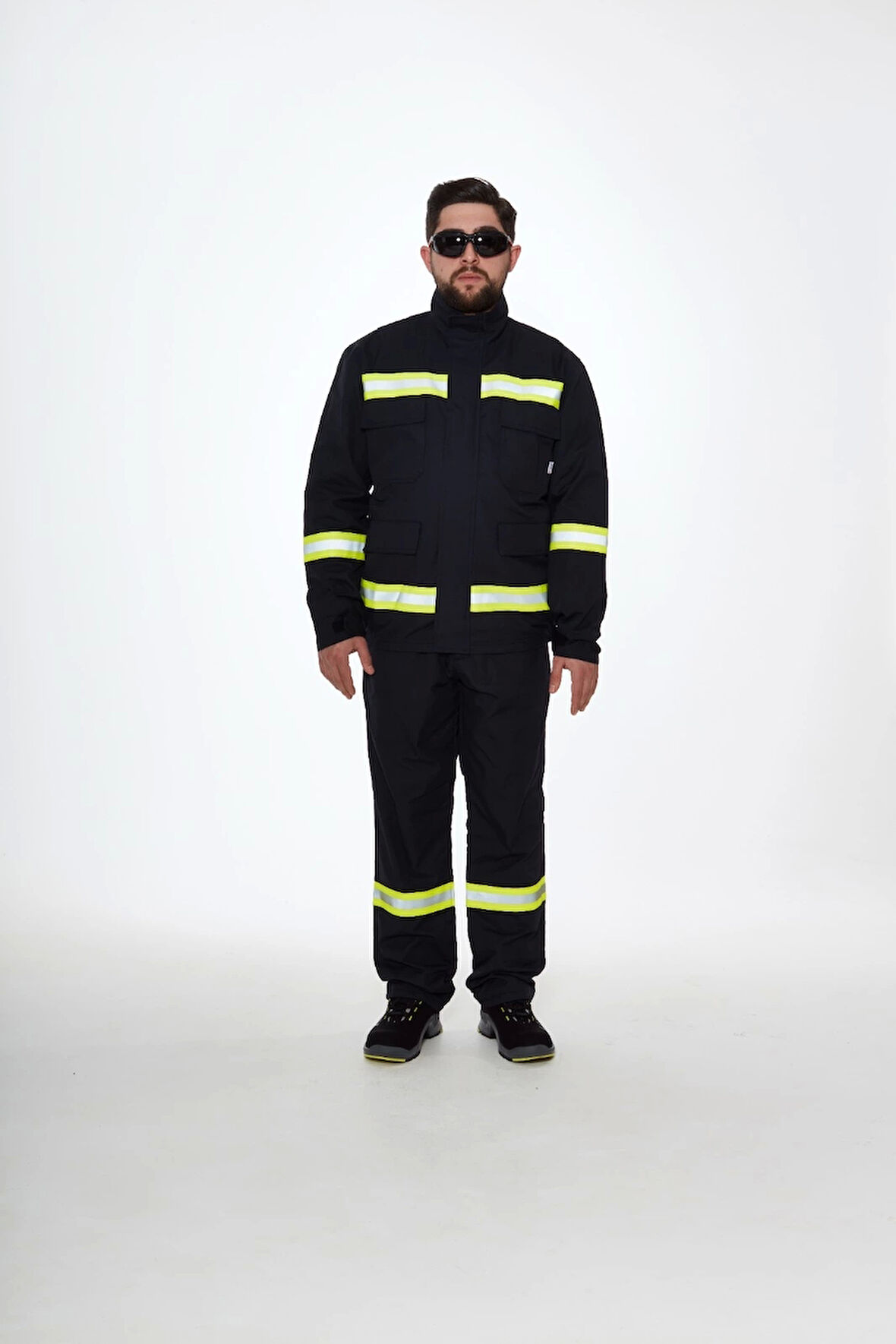 Projacket Alev Almaz Yangın Koruma İş Güvenlik Takımı SMY-10031 Yüksek Koruma