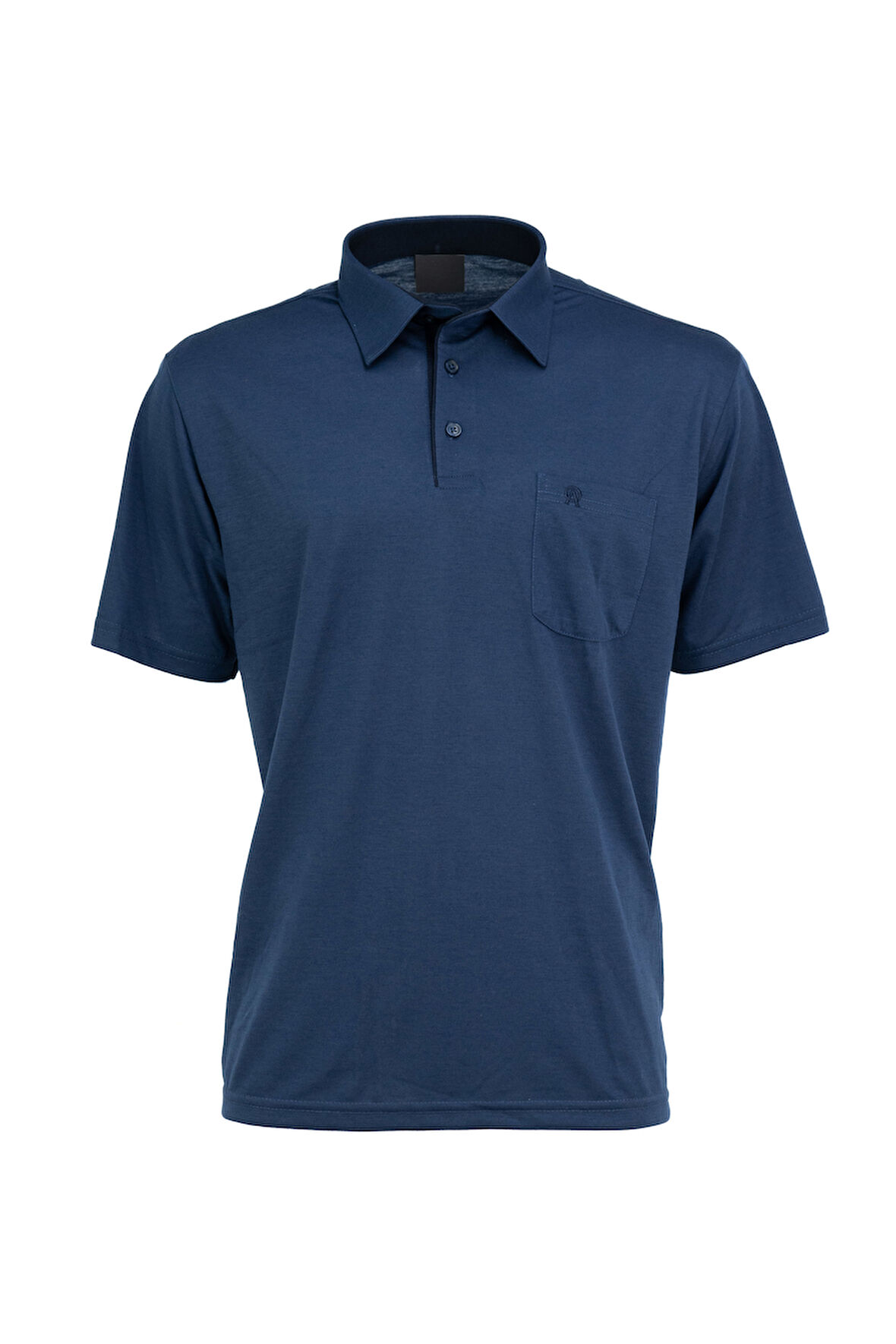 Oppland Erkek Cepli Kısa Kollu Düz Renk Normal Kesim Pamuklu Kumaş Gömlek Yaka T-Shirt