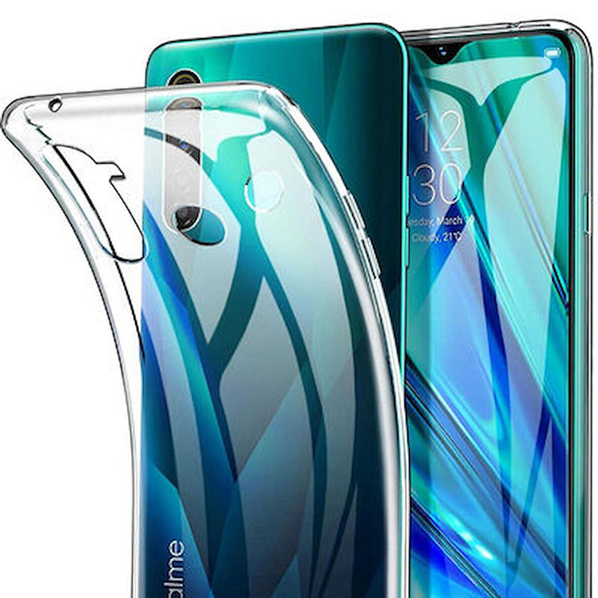 Realme 6 Şeffaf Esnek Süper Silikon Kılıf