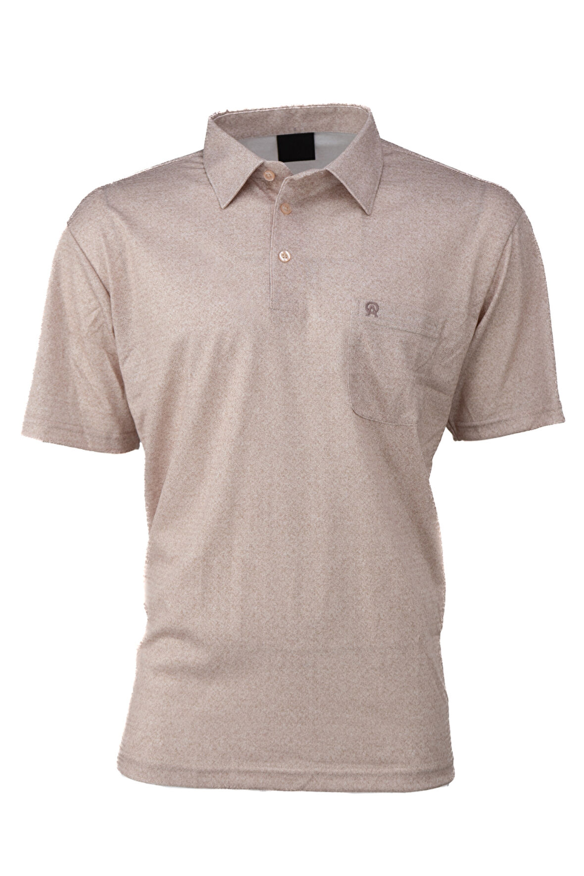 Oppland Erkek Gömlek Yaka Tshirt Cepli Kısa Kollu Carlo Desenli Rahat Kesim Pamuklu Kumaş Yazlık