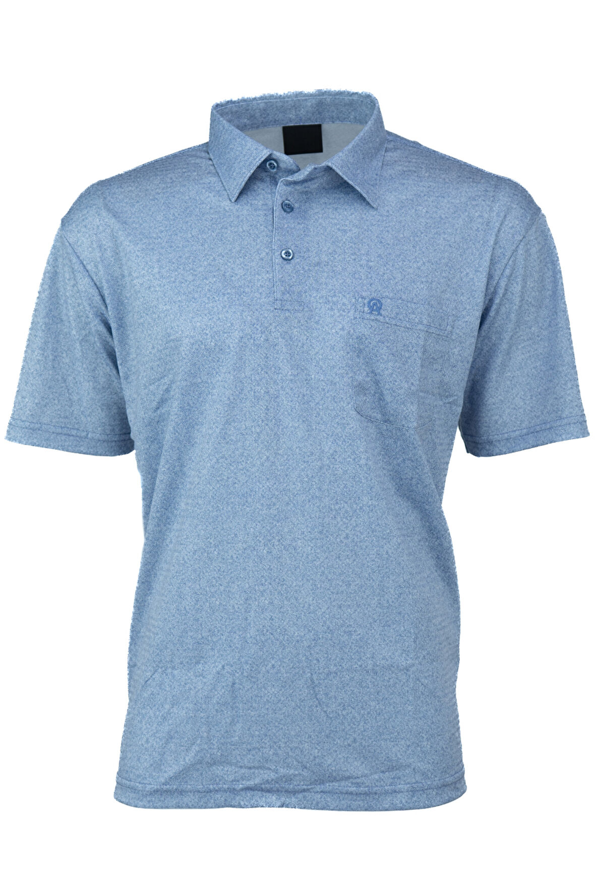 Oppland Erkek Gömlek Yaka Tshirt Cepli Kısa Kollu Carlo Desenli Rahat Kesim Pamuklu Kumaş Yazlık