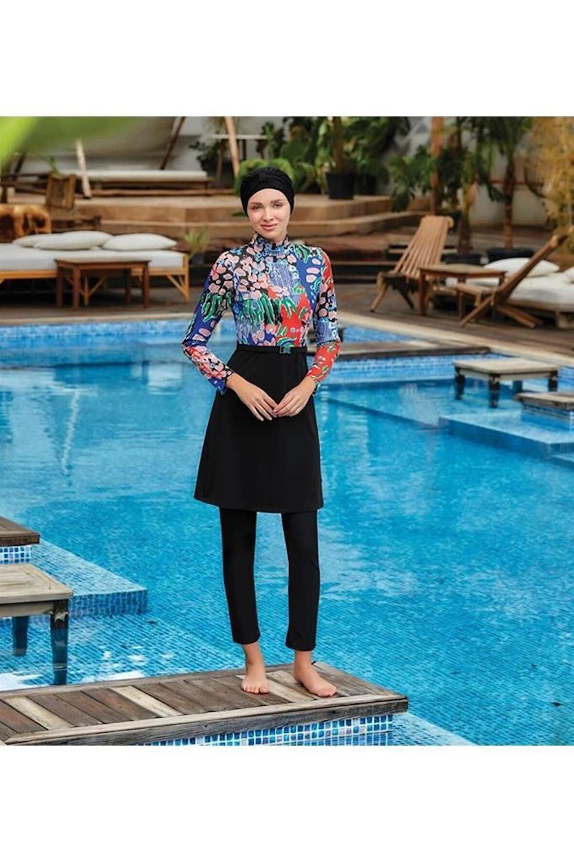 Adasea  Yoon 4407 Tam Boy Tasarım Tesettür Mayo