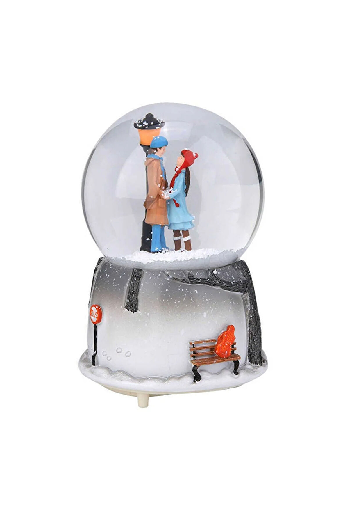 Rgb Işıklı Müzikli Mini Boy Kar Küresi No-44