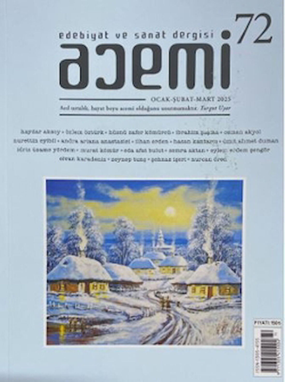 Acemi Edebiyat ve Sanat Dergisi Ocak Şubat Mart Sayı: 72 - 2025