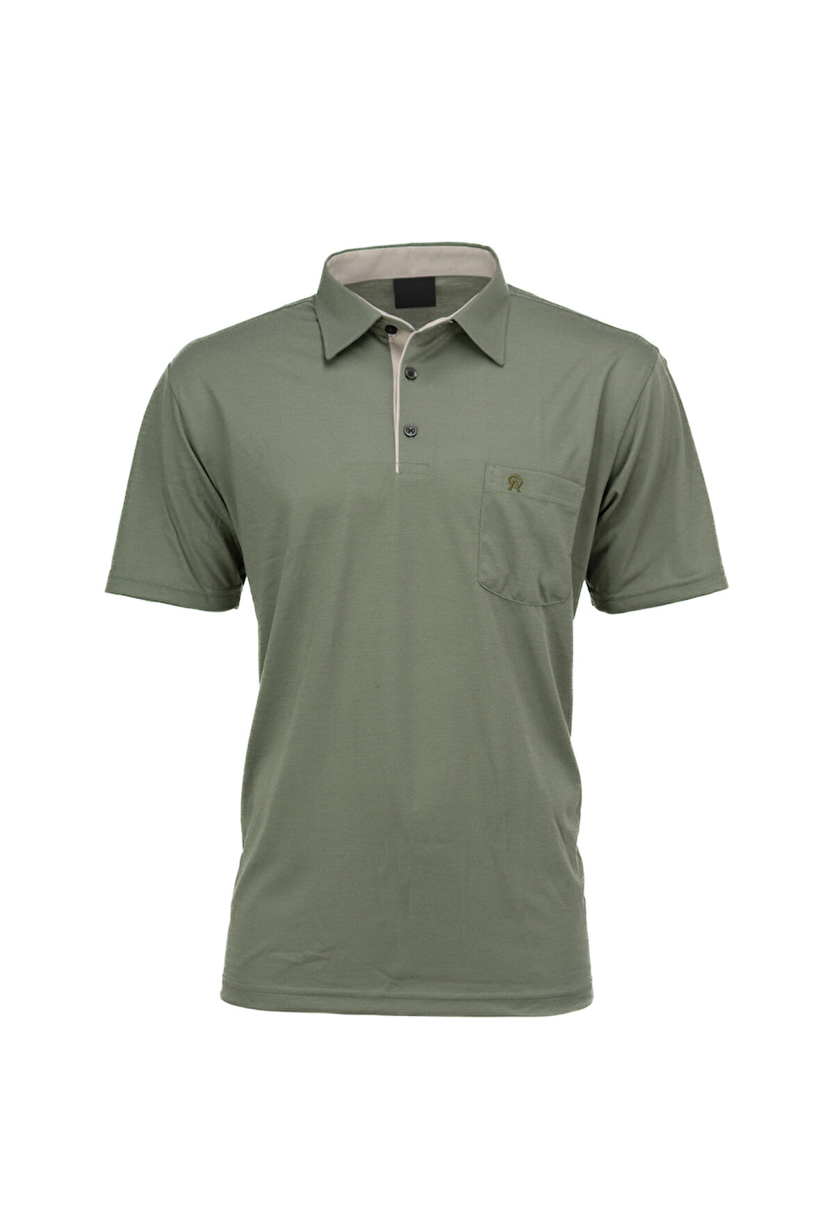 Oppland Erkek Gömlek Yaka Cepli Kısa Kollu Normal Kesim Tam Kalıp Premium Pamuklu Kumaş T-shirt