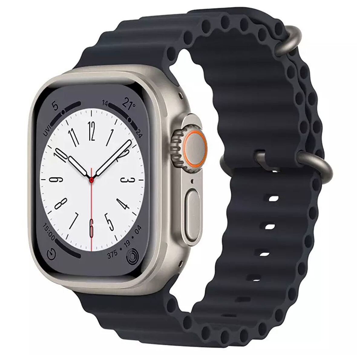 Apple Watch Kordon 3 4 5 6 7 8 SE Ultra Serisi 42 Mm/44 Mm/45Mm/46MM/ 49Mm Uyumlu Ocean Silikon Spor Kayış