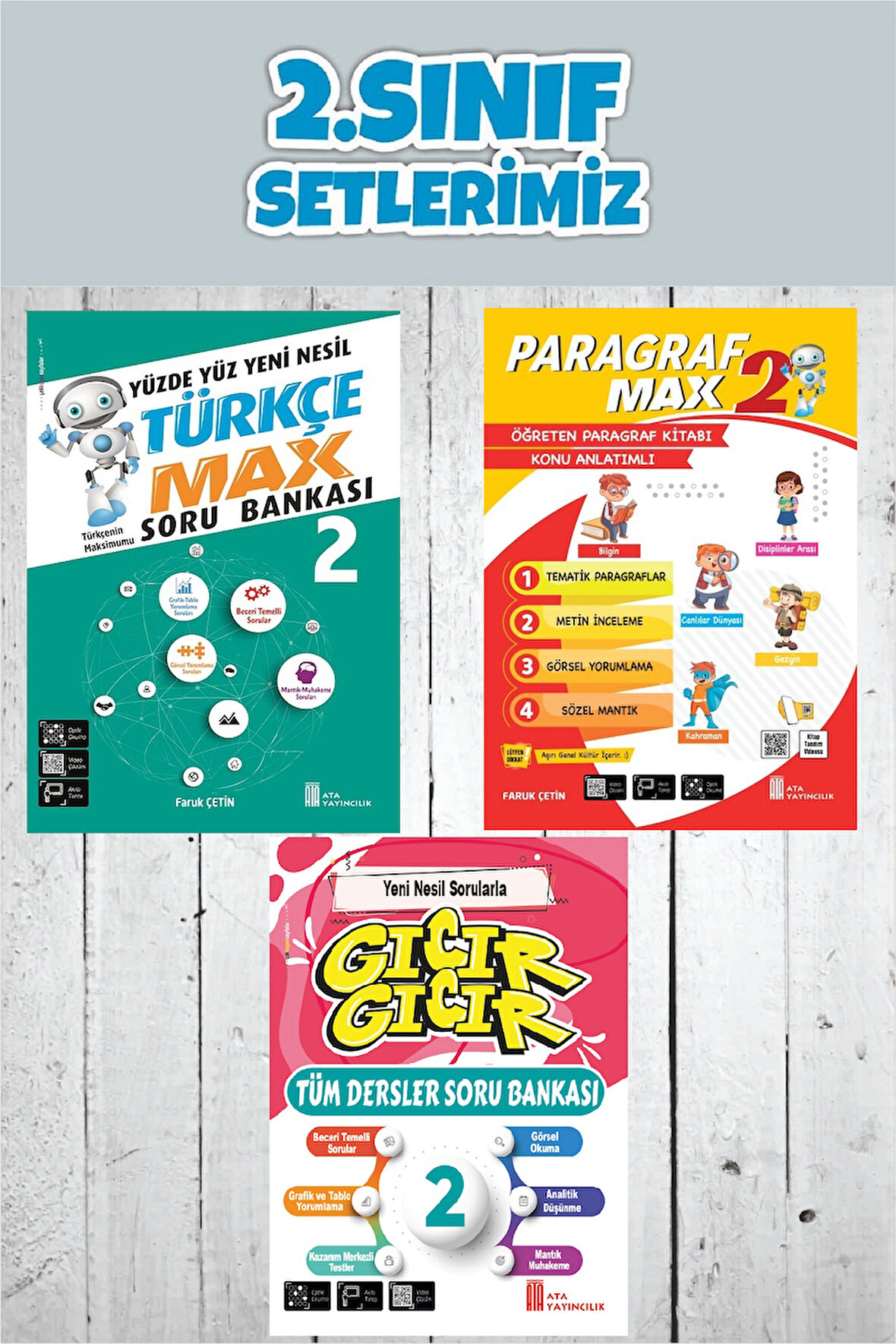 2.Sınıf Yüzde Yüz Yeni Nesil Türkçe Max+Paragraf Max Konu Anlatımlı+Gıcır Gıcır Denenmiş 7 li Deneme