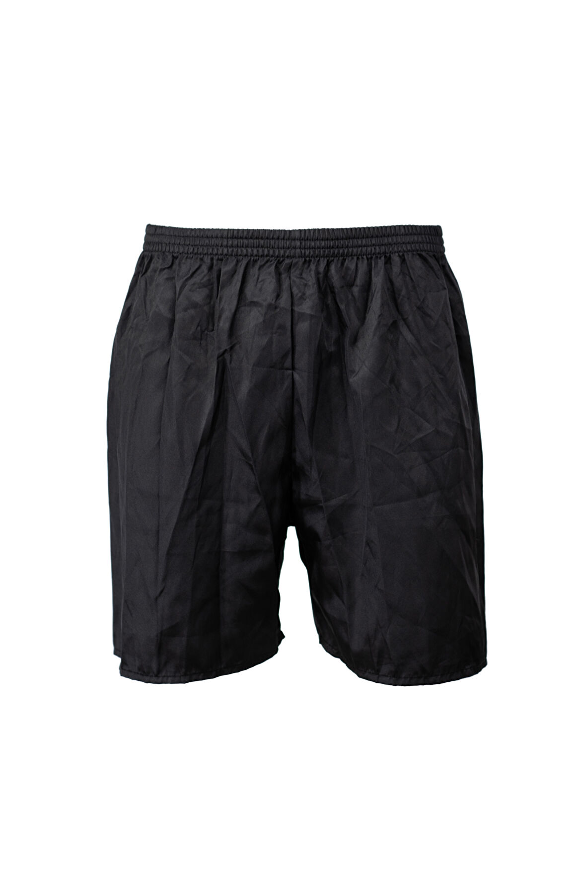 Oppland Erkek Saten Kumaş Şort Düz Renk Beli Lastikli Cepsiz Hafif Kumaş