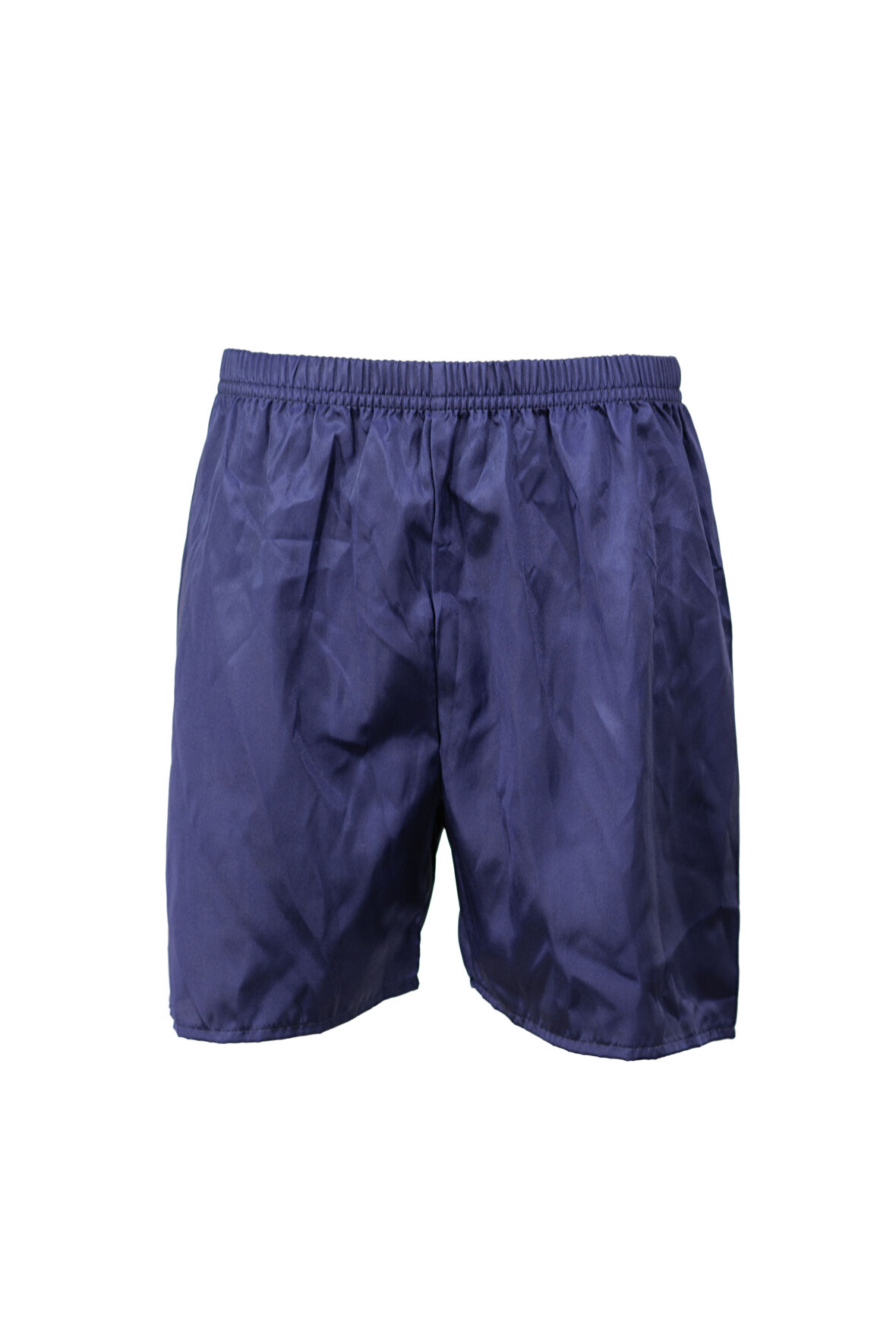 Oppland Erkek Saten Kumaş Şort Düz Renk Beli Lastikli Cepsiz Hafif Kumaş