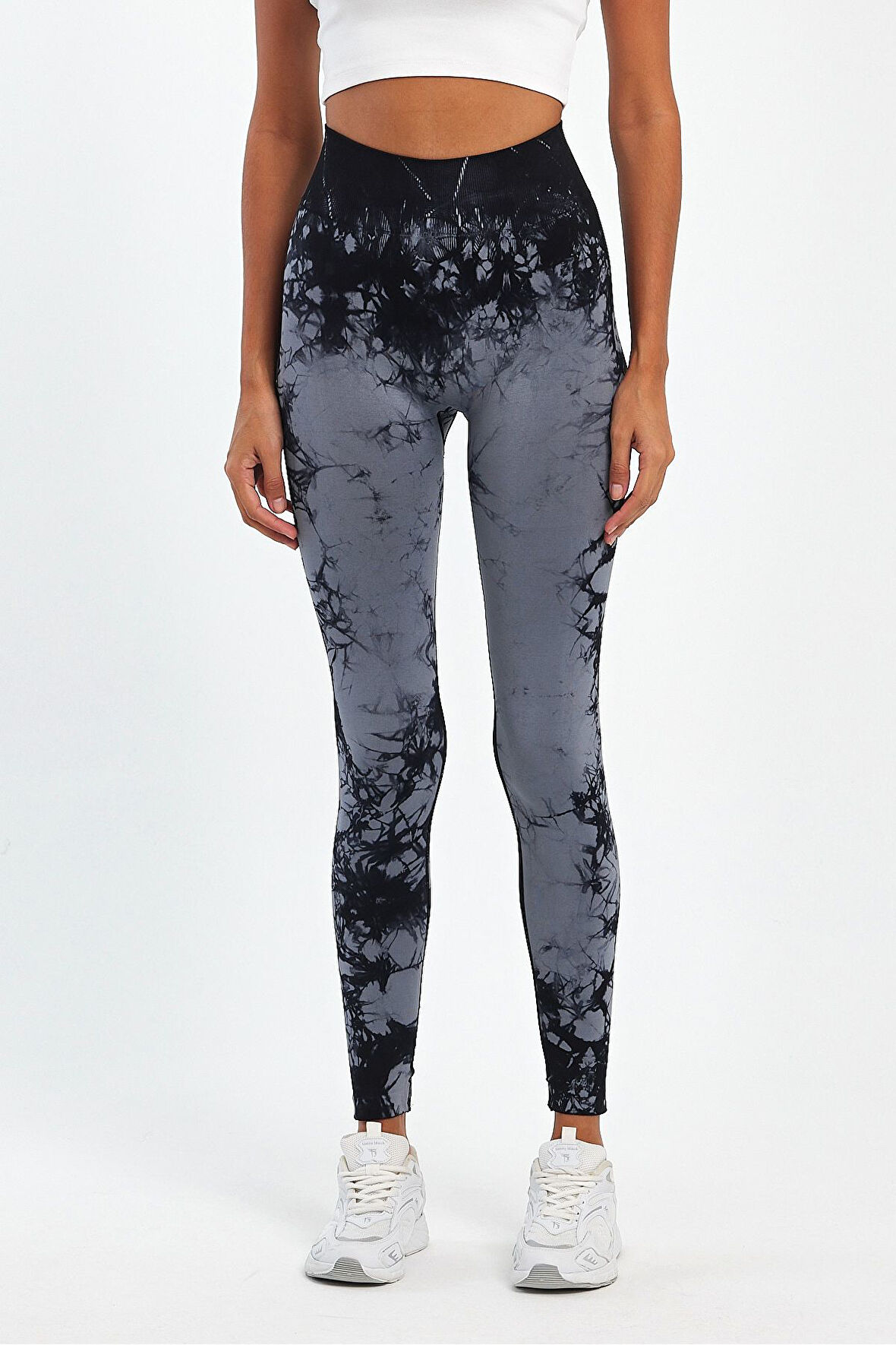 KADIN Dikişsiz Toparlayıcı Batik Tayt / Push-Up Spor Tayt