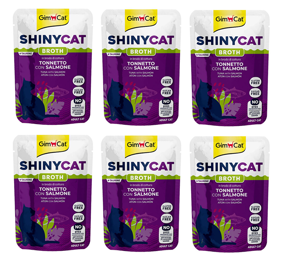 Gimcat Shinycat Pouch Ton ve Somon Balıklı Kedi Yaş Mama 70 Gr. X 6 Adet