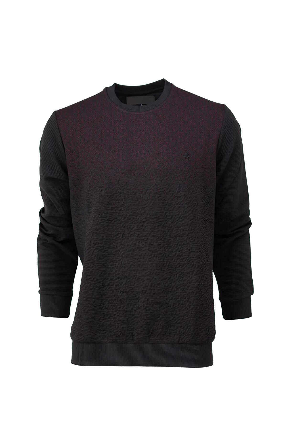 Erkek Mevsimlik Doğal Pamuklu Şık Sweatshirt Bisiklet Yaka Panolu Rahat Kesim Tam Kalıp