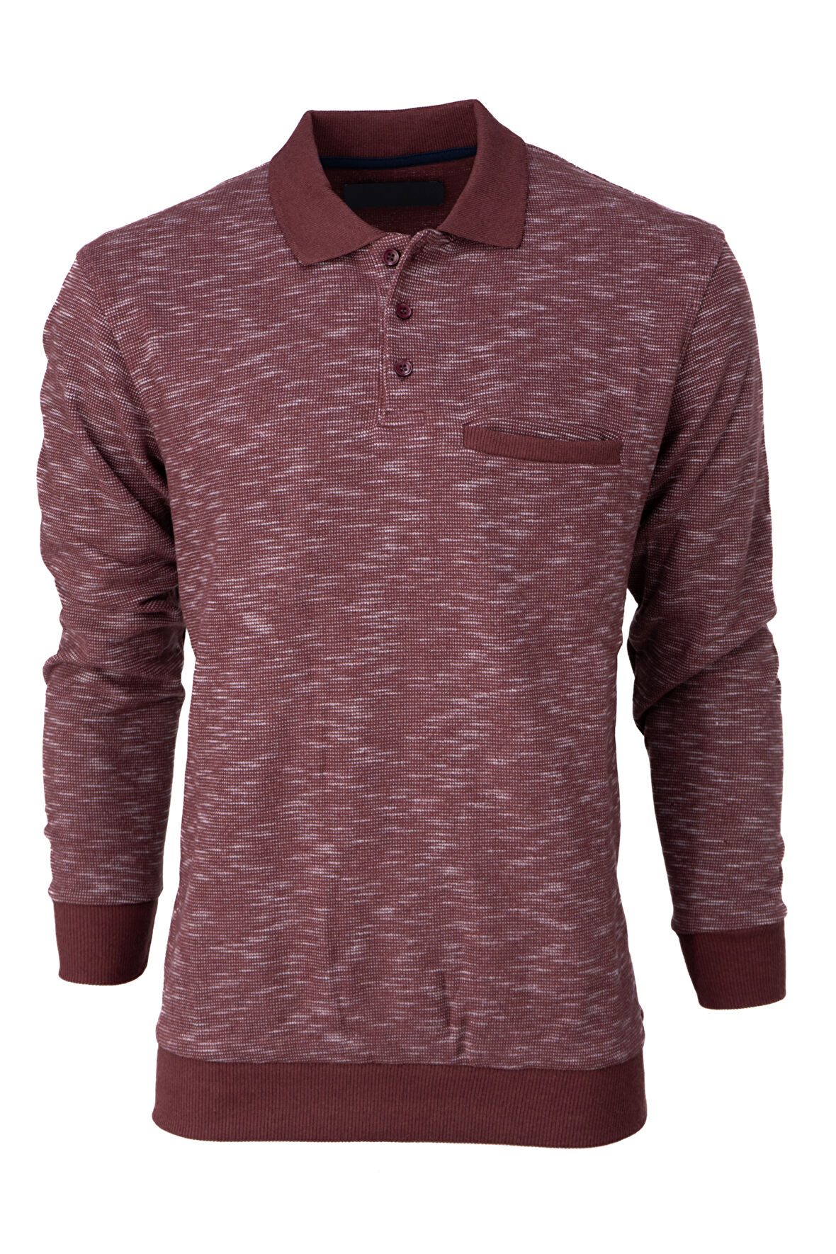 Oppland Erkek Kışlık Polo Yaka Kazak Pamuklu Örme Klasik Kırçıllı Selanik Düğmeli Fleto Cepli Rahat