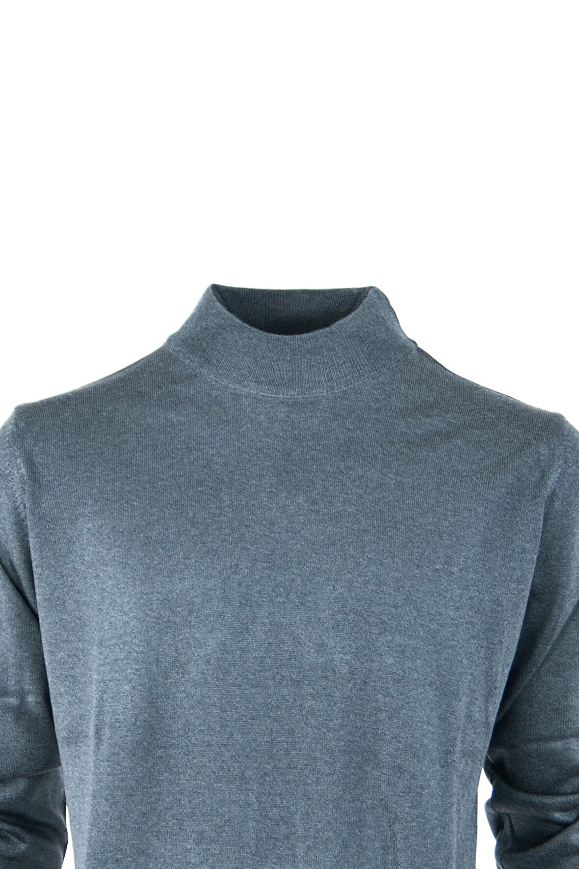 Oppland Erkek Uzun Kollu Yarım Balıkçı Yaka Klasik Model Rahat Kesim ince Yünlü Dokuma Kazak