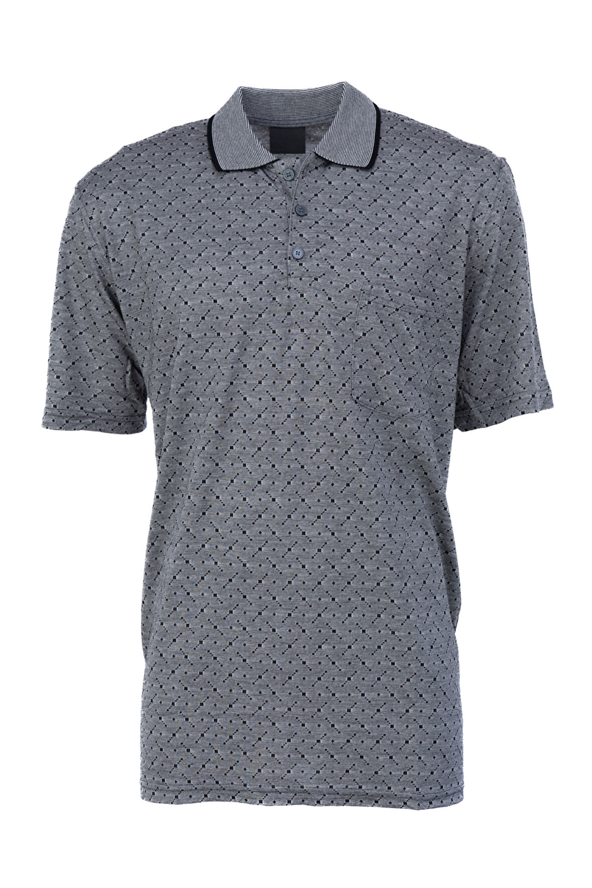 Oppland Erkek T-shirt Yazlık Cepli Kısa Kollu Modern Jakarlı Karelli Model Rahat Kesim Pamuklu Kumaş