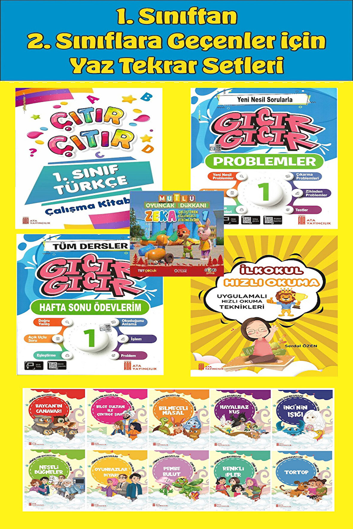 1.Sınıftan 2.Sınıfa Hazırlık Kampanyalı Muhteşem 15 Parça Yaz Tekrar Tatil Seti