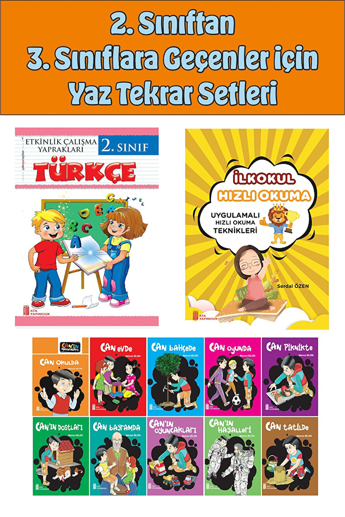 2.Sınıftan 3.Sınıfa Geçenler İçin  Hızlı Okuma ile Türkçe Etkinlik Kitabım+10 lu Hikaye Seti 3