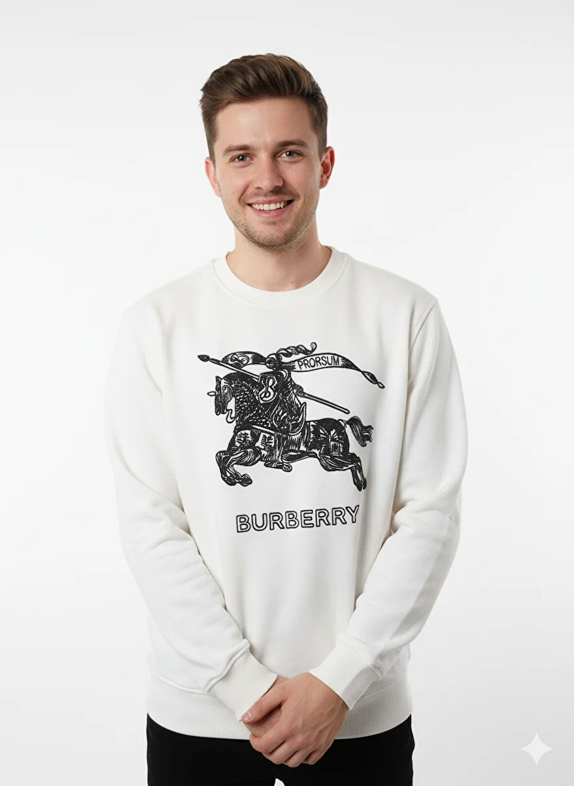 Oppland Erkek Sweatshirt Regular Fit Pamuklu Kumaş iki iplik OPES26BURMOD13