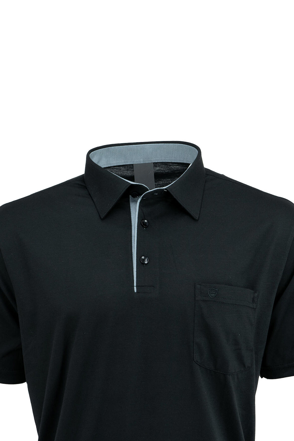 Oppland Erkek Gömlek Yaka Cepli Kısa Kollu Normal Kesim Tam Kalıp Premium Pamuklu Kumaş T-shirt