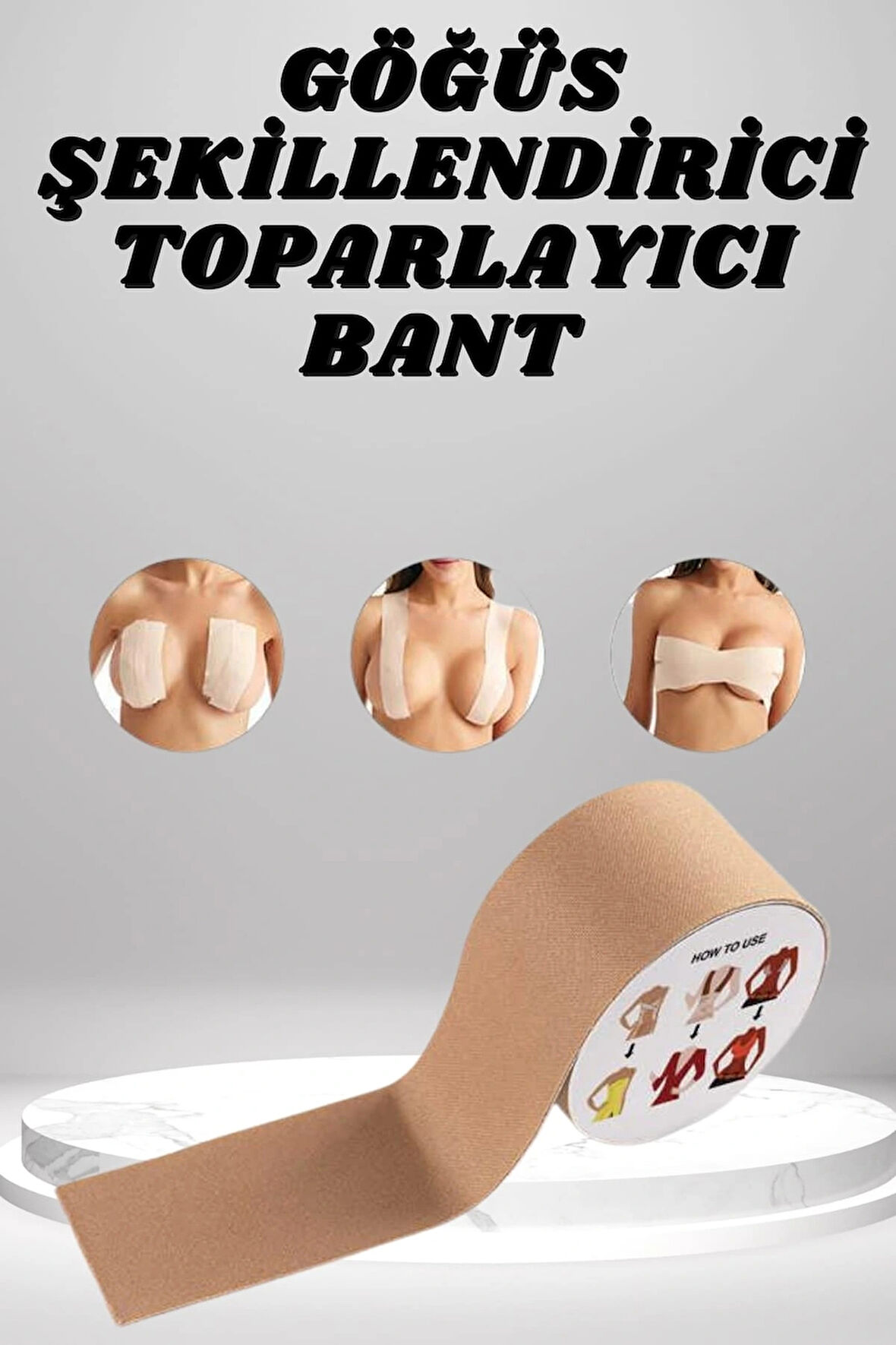 LitaeTrend Toparlayıcı ve Şekillendirici Göğüs Bandı Tere ve Suya Dayanıklı Hassas Ciltlere Uygun