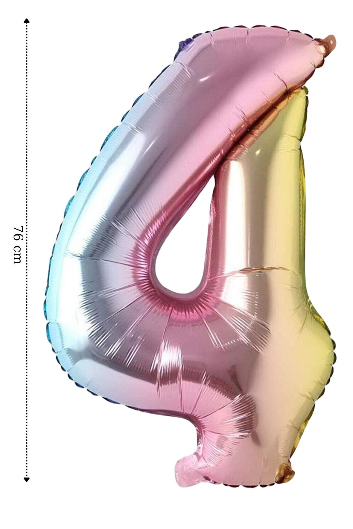 Folyo Balon 4 Rakamı Helyum Balon 76 cm