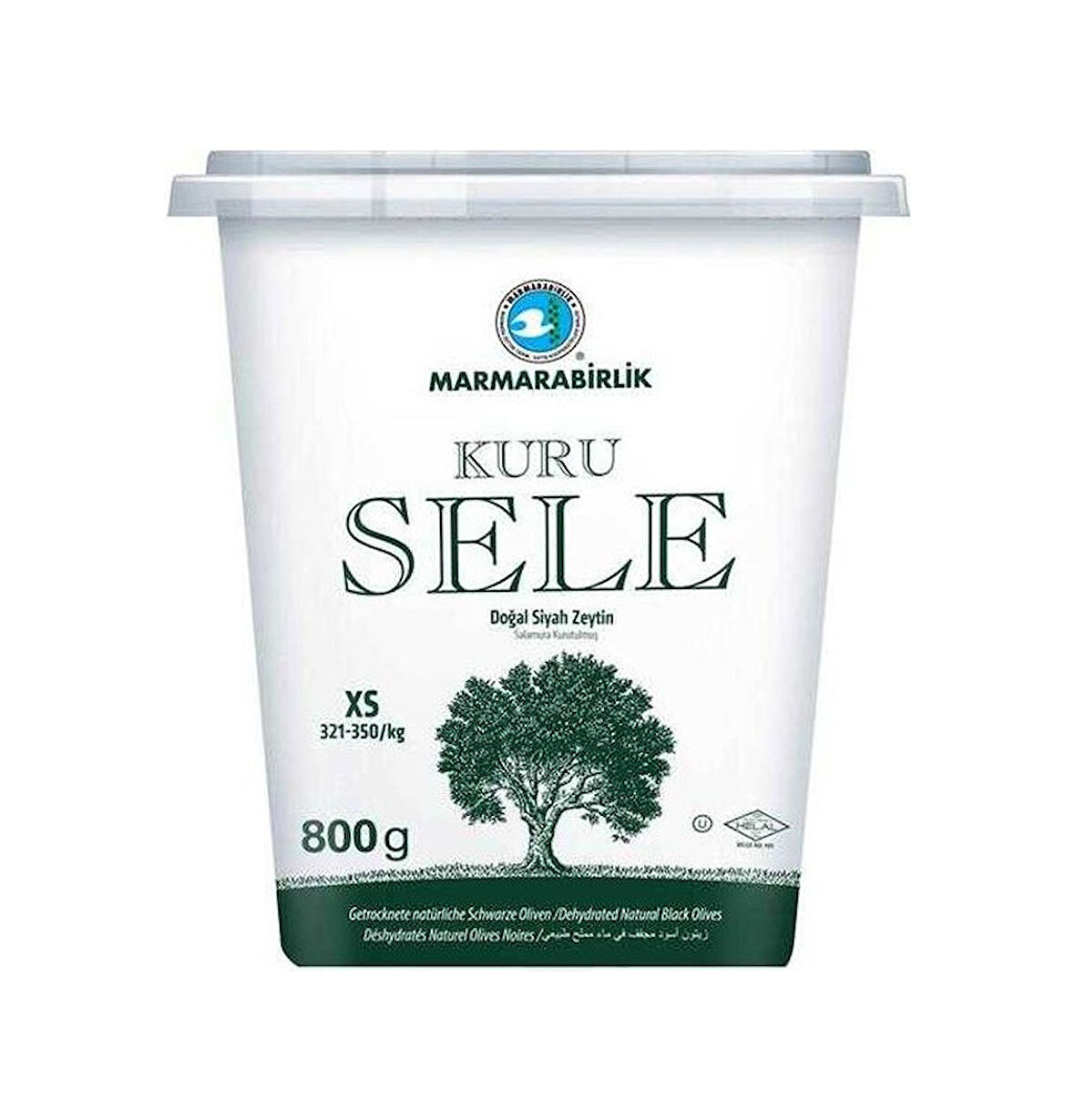 Marmarabirlik Kuru Sele 321-350 KB XS Siyah Zeytin 2 x 800 G